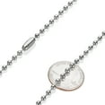 thumbnail image 2 of 4mm High-Polished Stainless Steel Military Ball Chain Necklace, 29.5 inches + Gift Box, 2 of 7