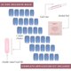 thumbnail image 4 of Press On Nails, glamnetic, cachemir, azul opaco, corto, ovalado, 4 of 6