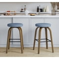 thumbnail image 2 of S-HOME Swivel Bar Stools Set Of 2,  Fabric Upholstered 30 Inch Height, Ideal For Restaurants And Home Use, 2 of 8