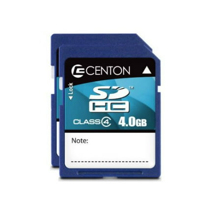 Centon MP Essential 4GB Class 4 microSDHC Card, 2pk