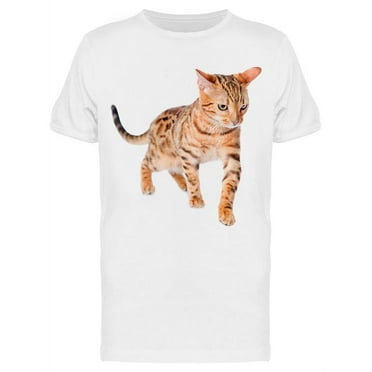 Bengal Cat Walking T-Shirt Men -Image by Shutterstock, Male Small