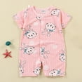 thumbnail image 2 of KPOPLK Baby Boy Girl Clothes Solid Color Button Romper Jumpsuit Long Sleeve One-Piece Fall Winter Outfit(Pink,18-24 Months), 2 of 4