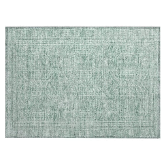 Dalyn Rugs Machine Washable Indoor/Outdoor Chantille Teal 1'8" x 2'6" Rug