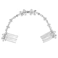 thumbnail image 1 of EeaseCA Peigne à Cheveux en Forme de Fleur en Cristal Mariage Bande pour Cheveux Accessoires pour Cheveux Accessoires de Robe de Mariée pour Femmes (Argent), 1 of 7