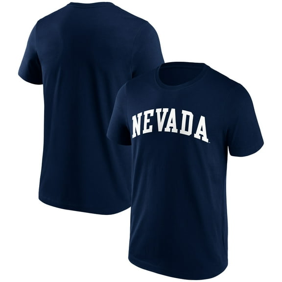 Men's Navy Nevada Wolf Pack Basic Team Arch T-Shirt