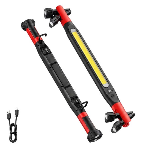 DAYBETTER LED Work Light, Rechargeable Work Light Bar with Strong Magnet & Hanging Hook, Portable Cordless Underhood Work Light for Car Repair, Garage, Workshop