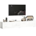 thumbnail image 1 of HOMCOM 70.9" Floating TV Stand for 75" TVs Media Console High Gloss White, 1 of 10
