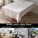 thumbnail image 5 of Table Cloth Embroidery Floral Pattern Wrinkle Free Heavy Weight Cotton Linen Farmhouse Tablecloth Decorative Fabric Tassel Table Cover for Outdoor and Indoor Use (Rectangle,140*200cm), 5 of 5