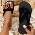 thumbnail image 4 of Flip Flops for Women Fashion Slippers Summer Casual Clip Toe Beach Sandals Lace-Up Comfortable Cute Sandals Black, Size 8, 4 of 8