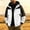 White, variant on LYSMORA Men's Color Block Hooded Rain Jacket Full Zip Adjustable Cuff Outdoor Wind Coat for Hiking and Camping