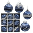 thumbnail image 4 of Vrorvz 9 Pack Painted Silk Wave Foam Christmas Ornaments Christmas Tree Garland Christmas Decorations Versatile Handcrafted Ornaments for Holiday Decor 3.1in Blue, 4 of 6