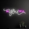 thumbnail image 2 of Handmadetneonsign Custom Be You Beautiful Neon Sign, Name LED Light, Text Led Sign, Personalized, 2 of 5