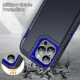 thumbnail image 6 of For iPhone 15 Pro 6.1inch Shockproof Rugged Full Body Protection Heavy Duty Dust/Drop Proof 3-Layer Cover Case​,Blue,For iPhone 15 Pro, 6 of 8