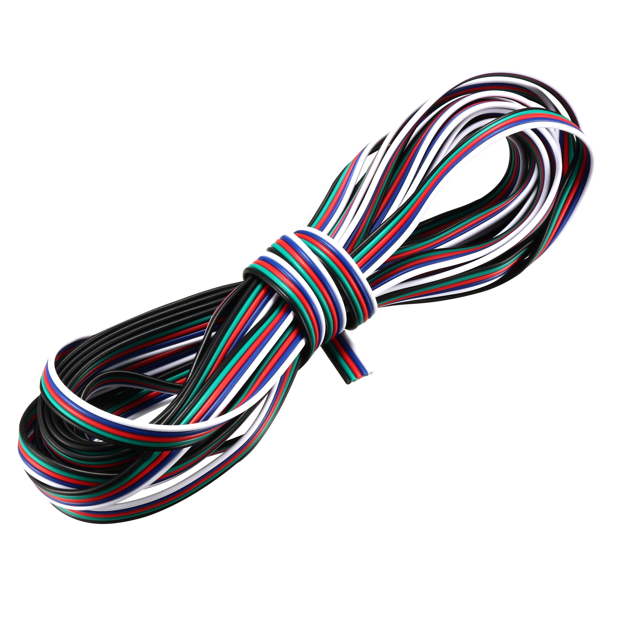 RGB Wire 22AWG 5 Pin 5 Color Extension Cable Line for LED Strips 5050 Cord 16ft / 5m Walmart