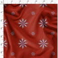thumbnail image 3 of Soimoi Tissu Viscose Georgette Rouge Coquillages Imprimé Océan au Mètre 42 Pouces de Large, 3 of 6