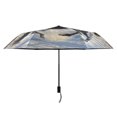 thumbnail image 2 of Compact Sun Umbrella Windproof Travel Umbrellas for Rain Strong Portable UV Protection Horse Galloping in Snow, 2 of 8