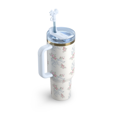 thumbnail image 2 of Love Shack Fancy Holiday Quencher Tumbler, 40 oz Stainless Steel Cup Rosa Beaux Blue, 2 of 5