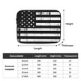 thumbnail image 3 of Black White USA Flag Portable Laptop Sleeve Compatible with MacBook Air Notebook Computer Case for Men Women College School Students, 3 of 7
