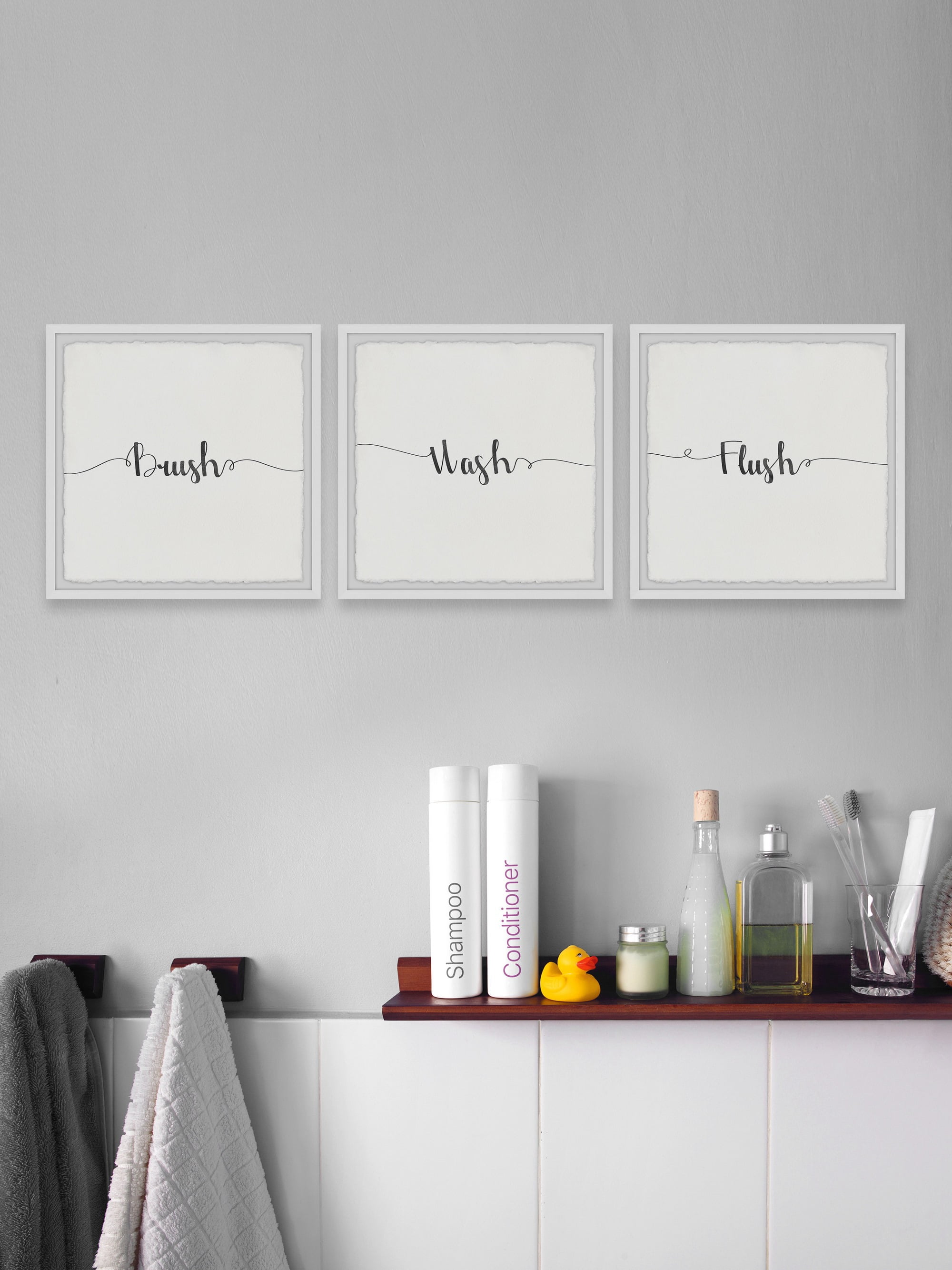 Series of Notes Triptych 12 in x 12 in Framed Painting Art Prints, by Marmont Hill