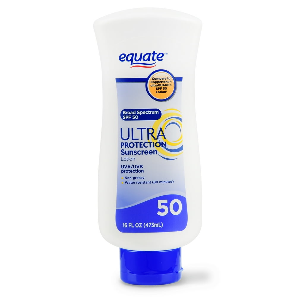 Equate Ultra Protection Sunscreen Lotion, SPF 50, 16 fl oz Walmart