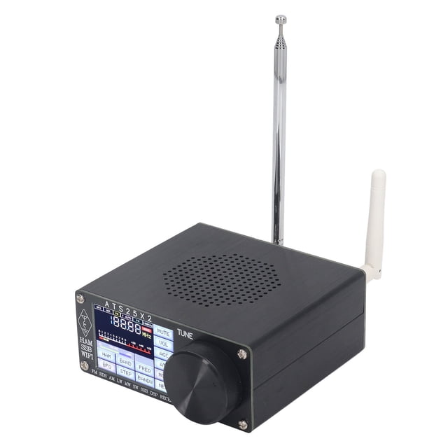 Receptor de radio de banda completa perilla codificadora de alta precisión Salida estéreo de 35 mm Señal fuerte Aplicación móvil Configuración WIFI Receptor DSP para ANGGREK Otros
