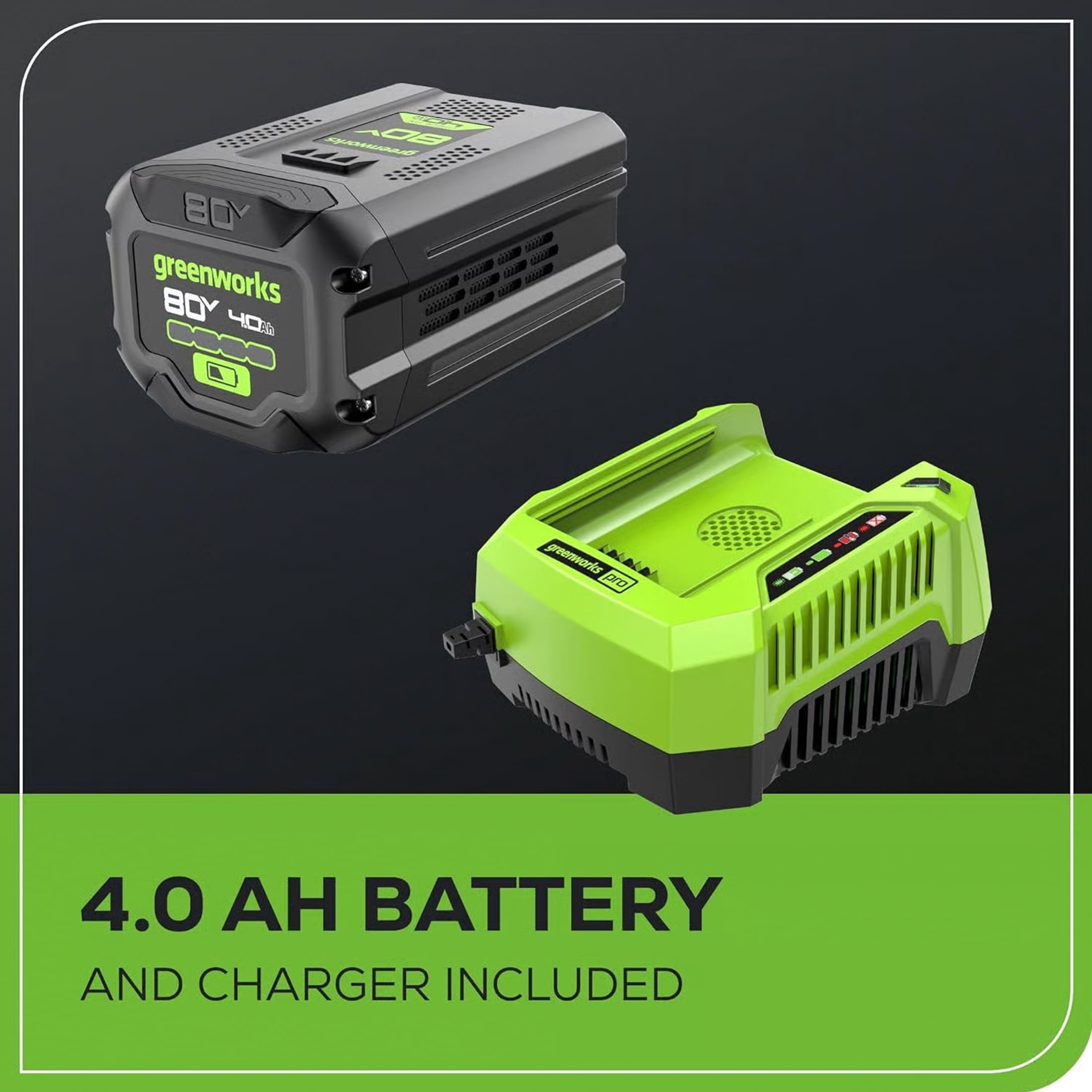Greenworks 80V 21" Push Mower with (1) 4Ah Battery & Charger 2501202VT​