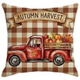 thumbnail image 2 of InsCrazy Fall Autumn Pillow Cover Thankful Grateful Blessed Pumpkins Square Pillowcases, 18x18in Thanksgiving Harvest Cuchion Covers for Sofa Couch Patio Decor, 2 of 7