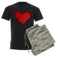 thumbnail image 6 of CafePress - Red Heart Drawing Pajamas - Men's Dark Loose Fit Cotton Pajama Set, 6 of 7