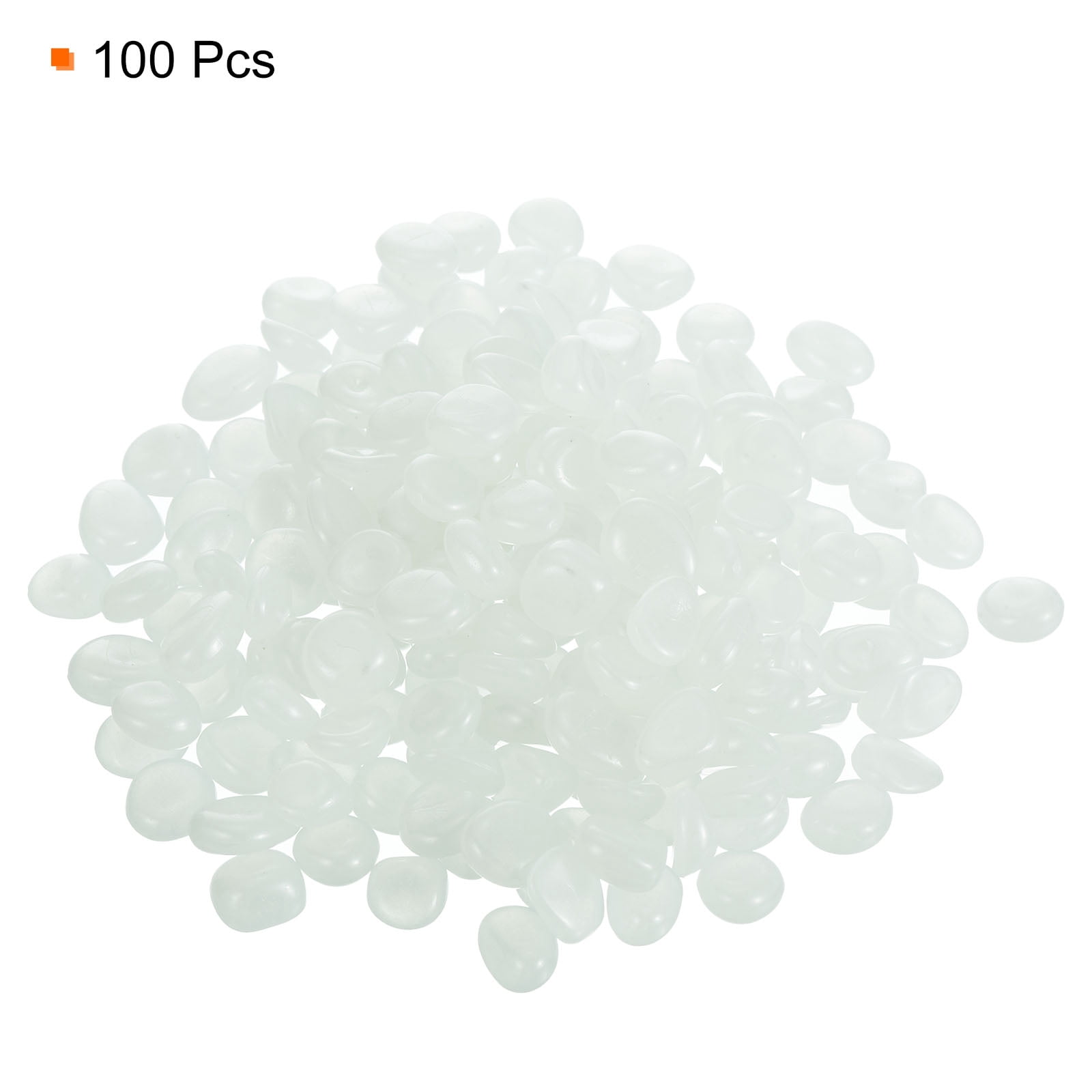 Unique Bargains Glow Rocks Luminous Stones Decor for Potted Plant and Fish Tank White