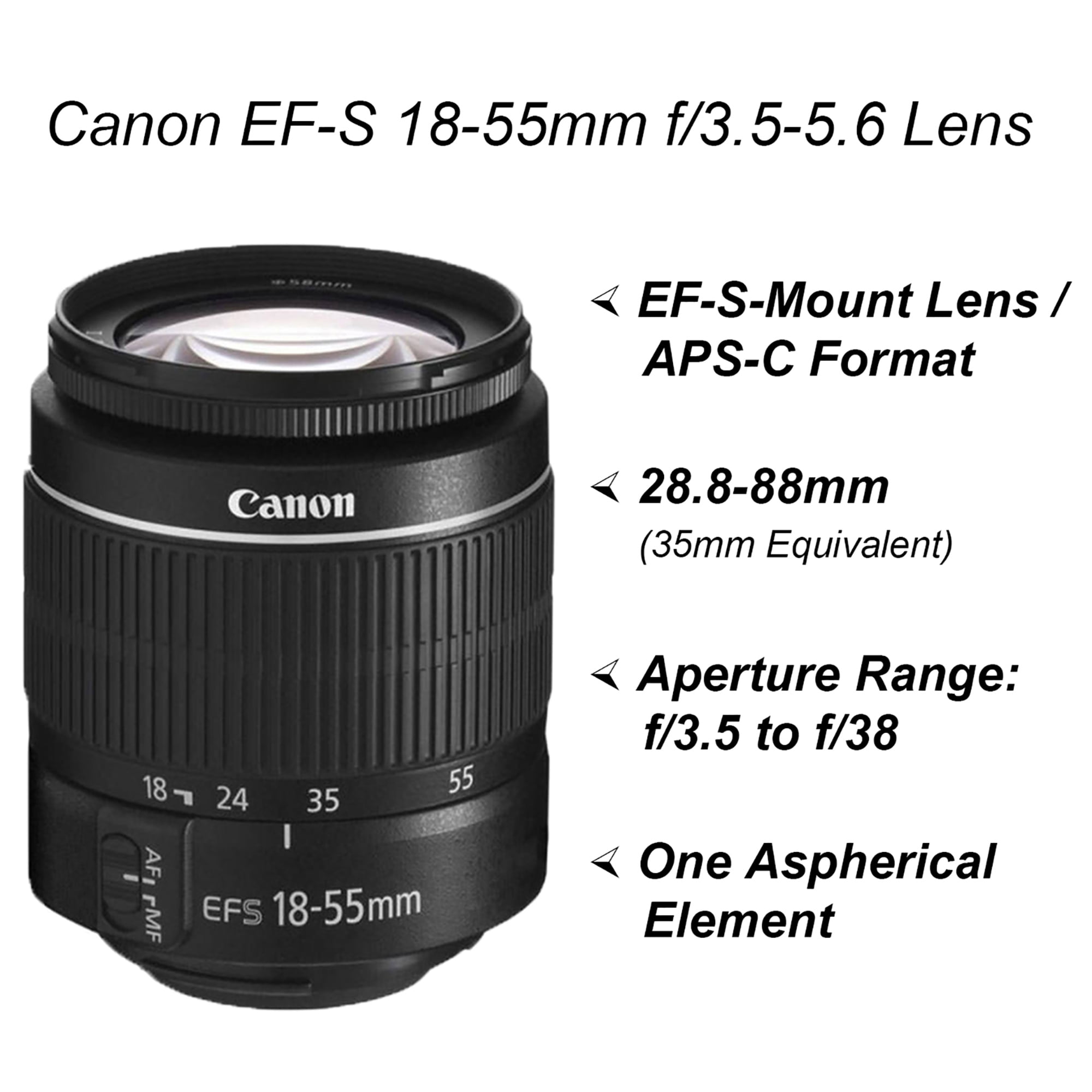 Napier spannend Alsjeblieft kijk Canon EOS Rebel T7 DSLR Camera Bundle with 18-55mm Zoom Lens + 32GB SanDisk  Card + Case + Tripod + ZeeTech Accessory - Walmart.com