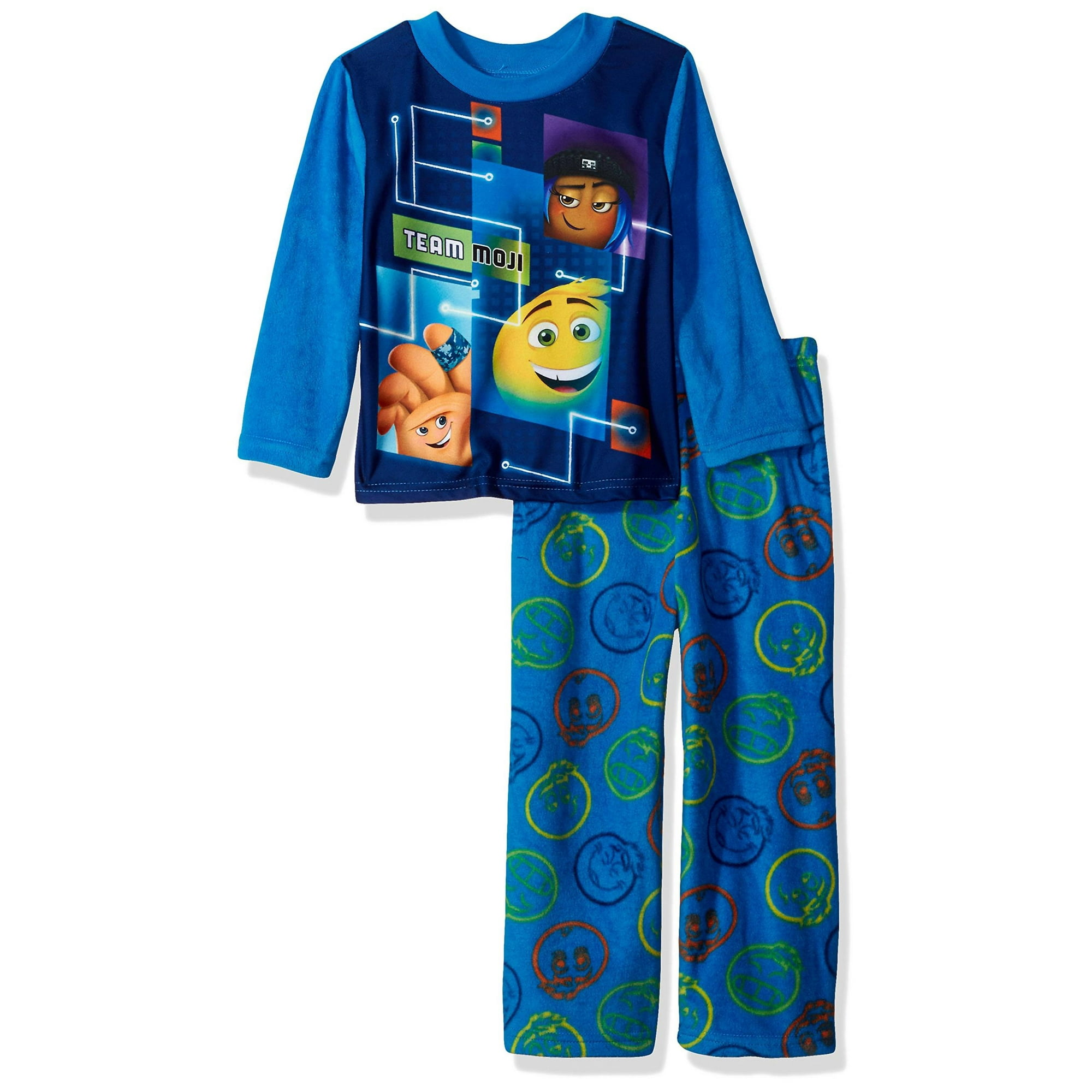 Emoji Boys Pajama Emoji Fleece Top And Pants Sleepwear Set