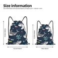 thumbnail image 2 of Xecao Friendly Smiling Sharks Pattern Sports Drawstring Backpack - String Swim Gym Bag with Wet Proof Pocket for Women&Men-Small, 2 of 6