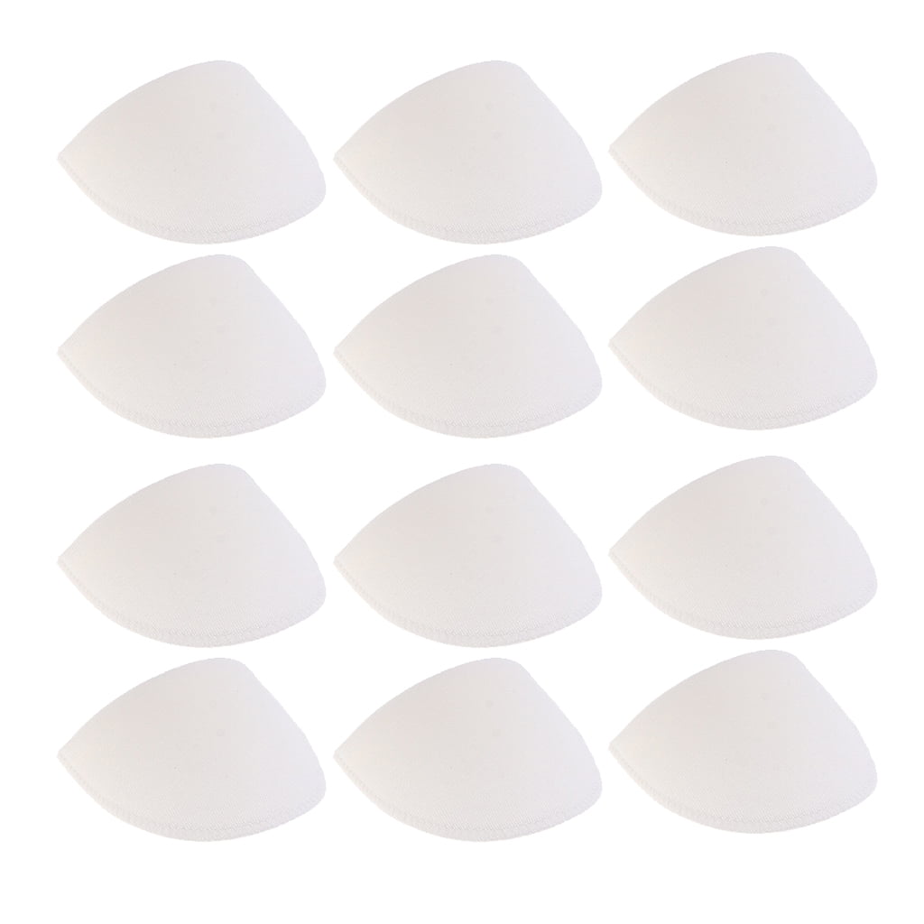 6 Pairs White Sponge Shoulder Pads for Men Unisex DIY