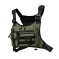 thumbnail image 4 of Dualoai Chest Rig Bag Adjustable Strap Modern Chest Pouch for Cycling Walking Picnic Green, 4 of 9