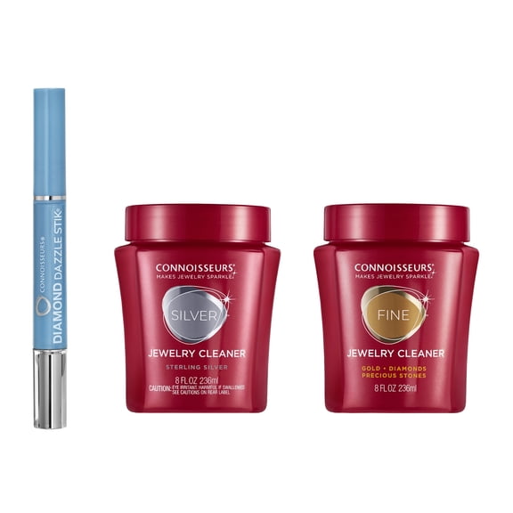 Connoisseurs Lux Jewelry Cleaning Kit for Gold, Silver, and Diamonds