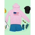 thumbnail image 3 of Independence Day Brush Flag Hoodie Juniors -Image by Shutterstock,  Medium, 3 of 4