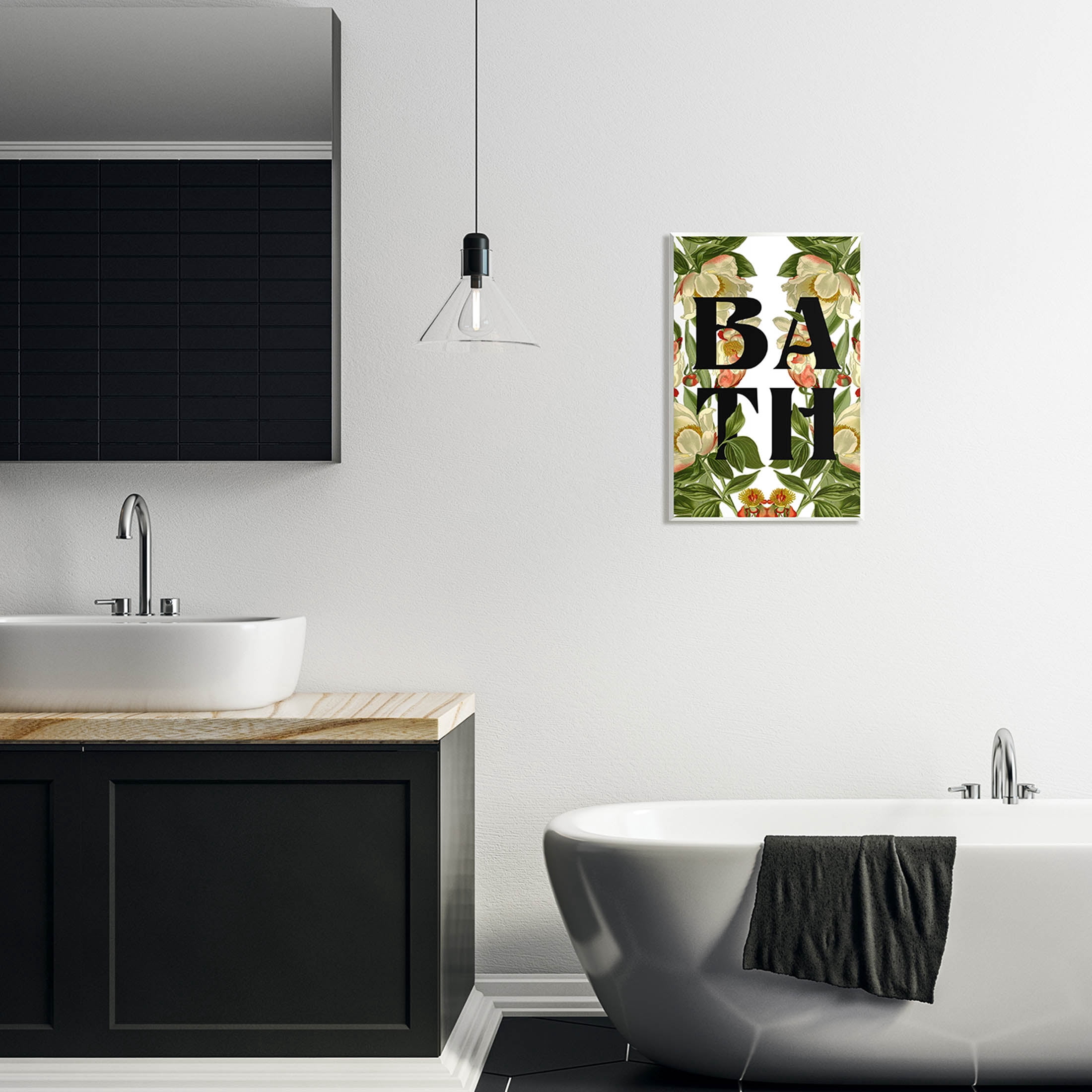 Vintage Bath Flower Blooms Botanical & Floral Graphic Art Unframed Art Print Wall Art