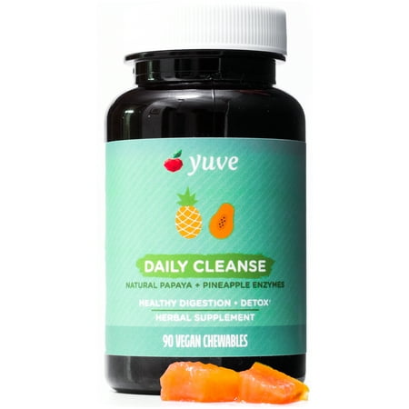 Yuve Papaya Digestive Enzymes - Delicious Chewable Candies - Promotes Better Digestion -