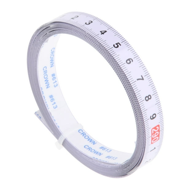 Cinta Métrica Duradera para de Inglete, Regla de Acero Métrica con Respaldo Autoadhesivo, 1M, 2M, 5M, 13mm (ancho) , 3 sinistra a destra (0-300 cm) DYNWAVEMX Cinta métrica autoadhesiva