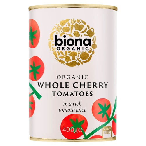 Biona Organic Whole Cherry Tomatoes 400g, British Import (Pack of 3)