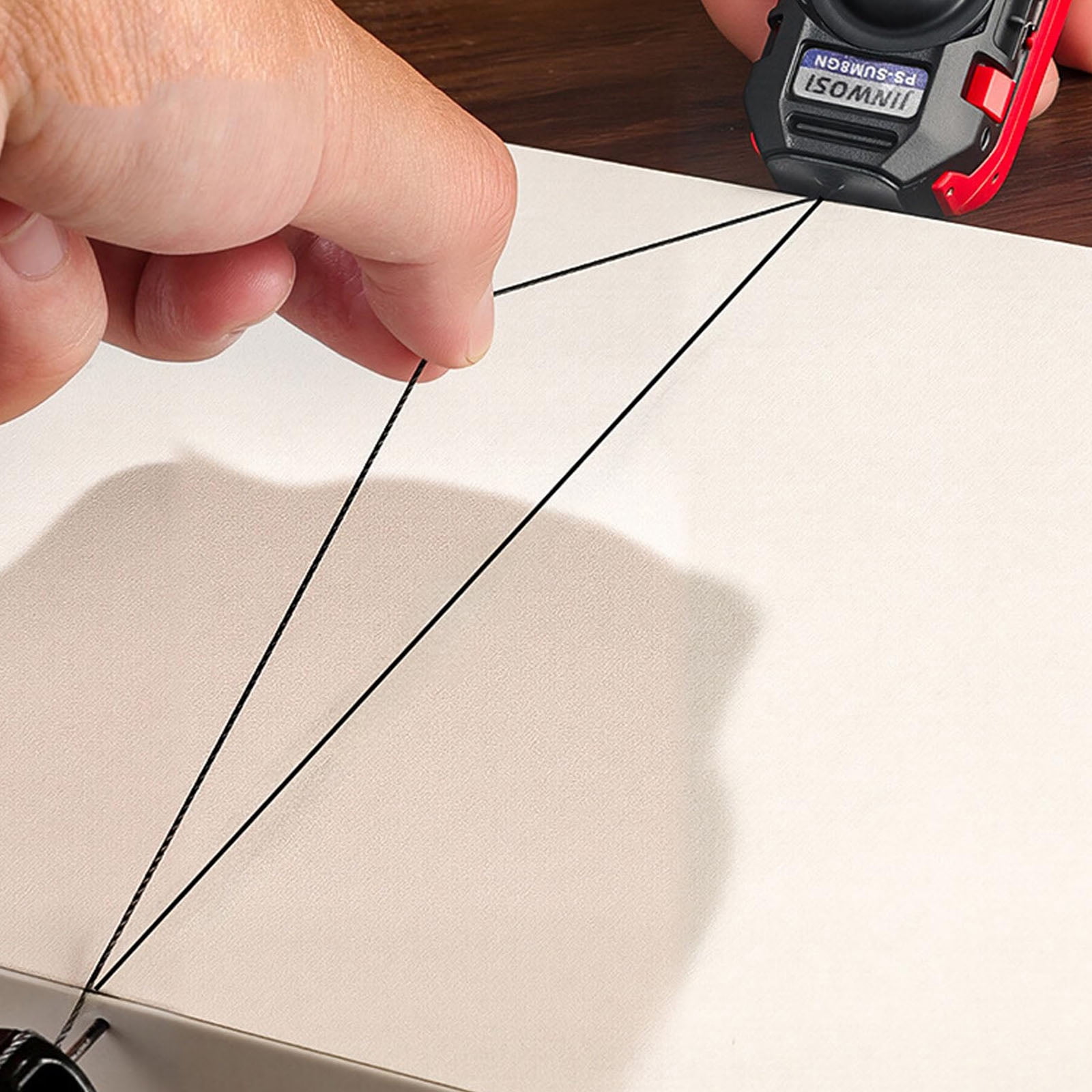 Hersfrd Construction Measuring Tool Automatic/manual Marking Tool Dual-mode Automatic Plastic Carpenter Ink Marker Duct Chalk Line Woodworking Measuring Tools (A)