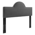 thumbnail image 2 of Modway Dawn Tête de Lit Moderne en Velours de Performance pour Lit Simple, Charbon, 2 of 7