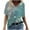 #01 Blue, variant on ICHUANYI Womens Print V-neck Tank Tops Short Sleeve Workout Shirts Casual Loose Tees