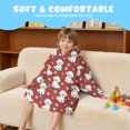 thumbnail image 5 of Bichon Frise and Dog Paw Print Lamb Fleece Blanket Hoodies for Teens ,Teens Oversize Sherpa Wearable Hooded Blanket Sweatshirt with Super Pockets, 5 of 6