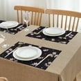 thumbnail image 3 of Pioneer Flower Floral Print Pattern Summer Placemats Table Placemats Set Of 4-Linen Kitchen Washable Placemats Table Mats 12x18 Inch Non-Slip Heat Resistant, 3 of 5