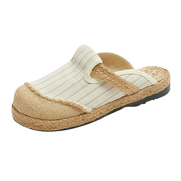 VerPetridure Black Sandals Women Women Ethnic Style Embroidered Soft Comfortable And Breathable Retro Shoes Slippers