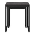 thumbnail image 2 of CorLiving Fort Worth Square Engineered Wood and Steel Indoor Nesting Side Tables, Black, 2 of 7
