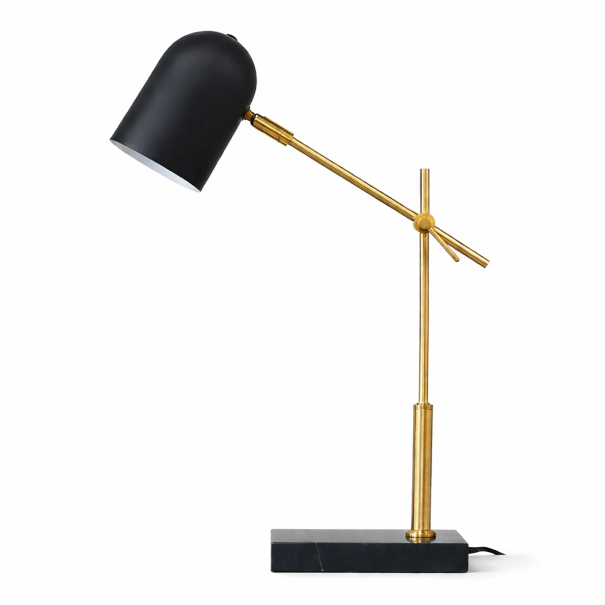 Modern Bed Side Nightstand Decorative Led Table Desk Lamp, Lumora Table Lamp, Black outer, White inner 110~120V