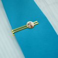 thumbnail image 2 of Christmas Tartan Deer and Holly Antlers Round Tie Bar Clip Clasp Tack Gold Color Plated, 2 of 5