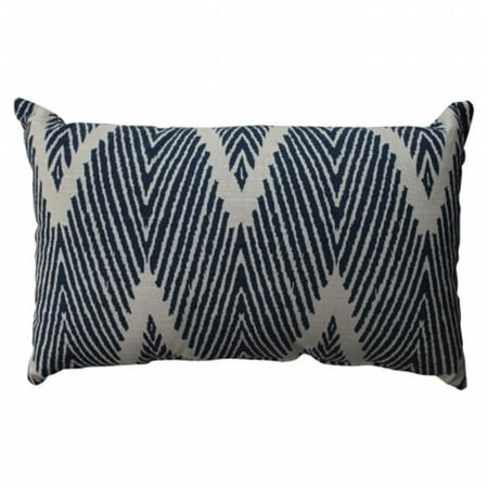 UPC 751379512297 product image for Pillow Perfect 512297 Bali Navy Rectangular Throw Pillow - Blue-White | upcitemdb.com